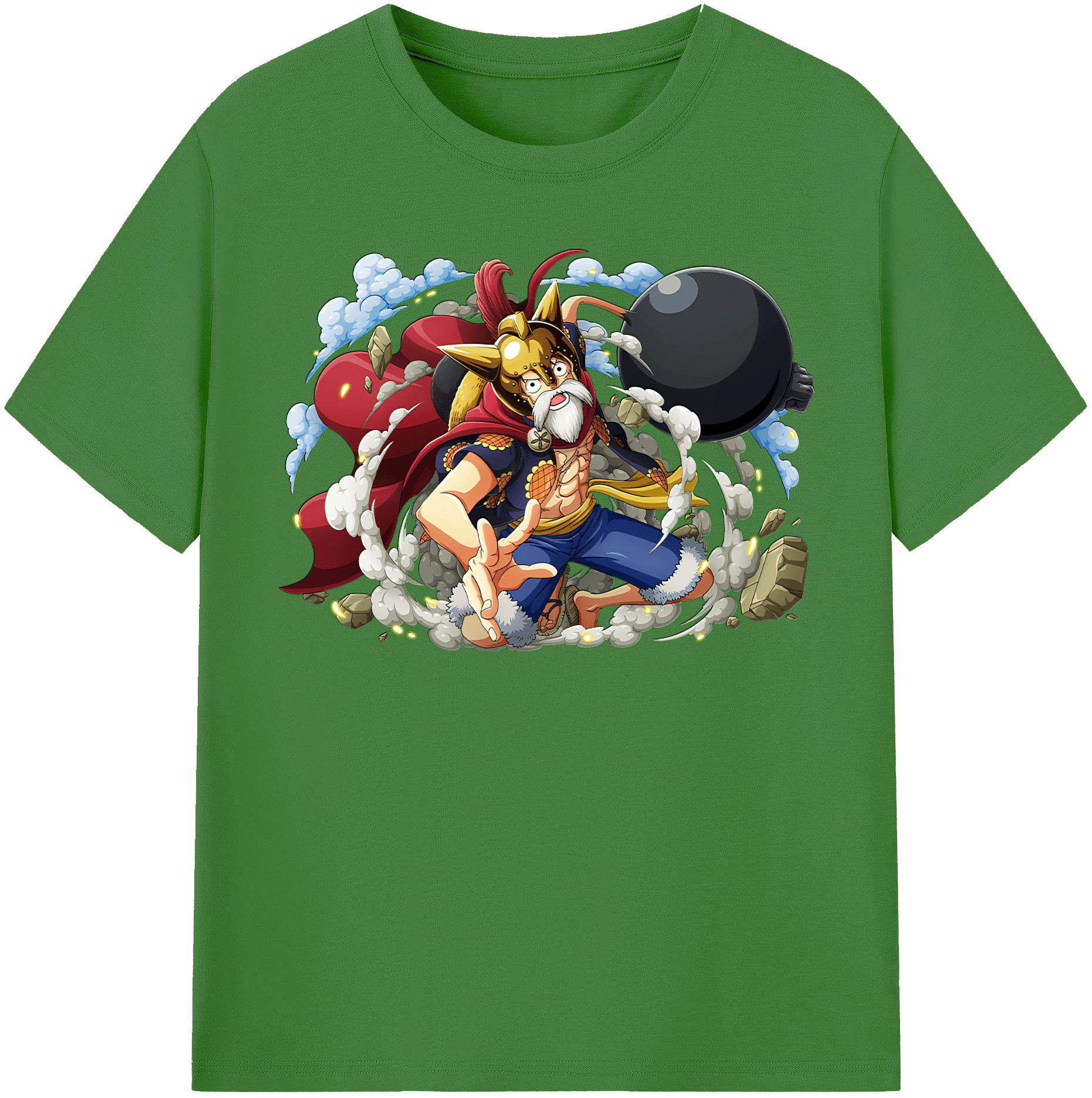ワンピース モンキー・D・ルフィ ONE PIECE Monkey D. Luffy レディースカジュアルプリントTシャツ（綿100％）